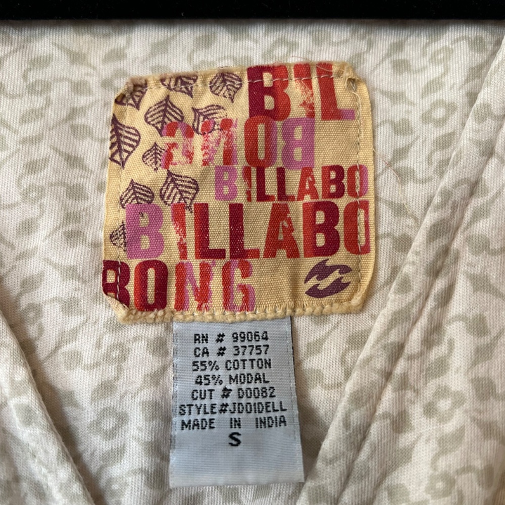 Billabong Midi Printed Boho Dress - Tie Front | Size S - Picture 4 of 4